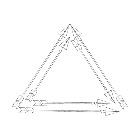 Decorative arrows boho style vector illustration designのイラスト素材