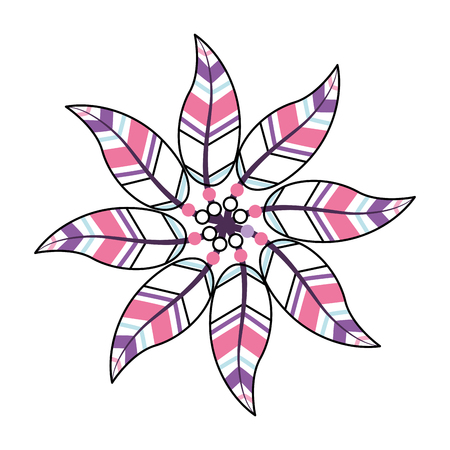 Boho style decorative feathers vector illustration designのイラスト素材