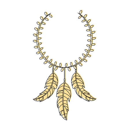 Boho style dream catcher vector illustration designのイラスト素材