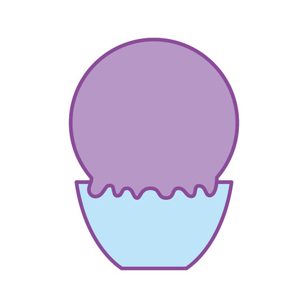 Delicious ice cream basket vector illustration design.のイラスト素材