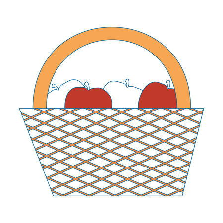 Camping basket cartoon icon vector illustration graphic designのイラスト素材