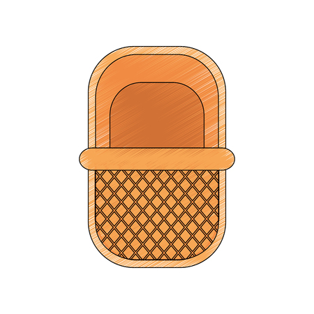 picnic basket icon over white background vector illustrationのイラスト素材