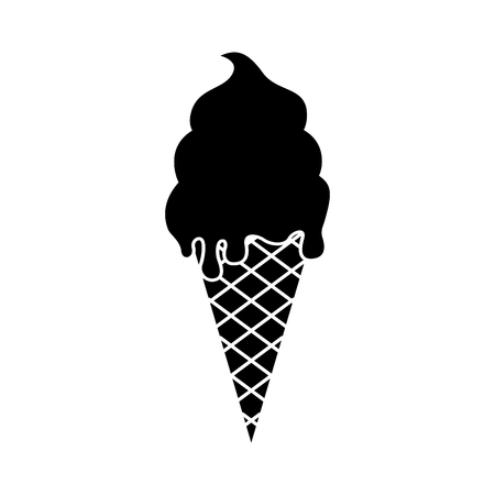 Delicious ice cream cone vector illustration designのイラスト素材