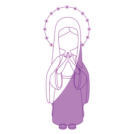 Virgin mary cartoon icon vector illustration graphic designのイラスト素材