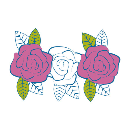 Beautiful flowers ornament icon vector illustration graphic designのイラスト素材