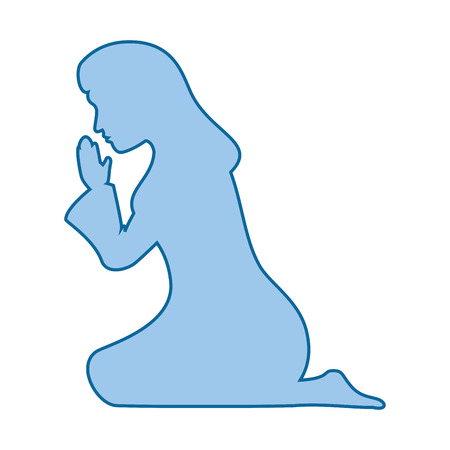 Virgin mary cartoon icon vector illustration graphic designのイラスト素材
