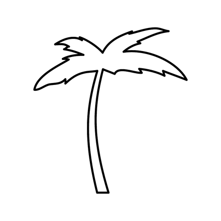 tree palm beach icon vector illustration designのイラスト素材
