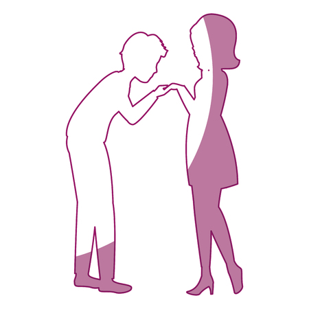 Beautiful and romantic couple icon vector illustration graphic designのイラスト素材