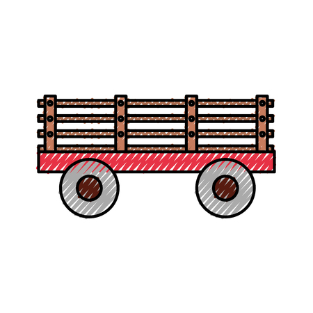 farm carriage isolated icon vector illustration designのイラスト素材