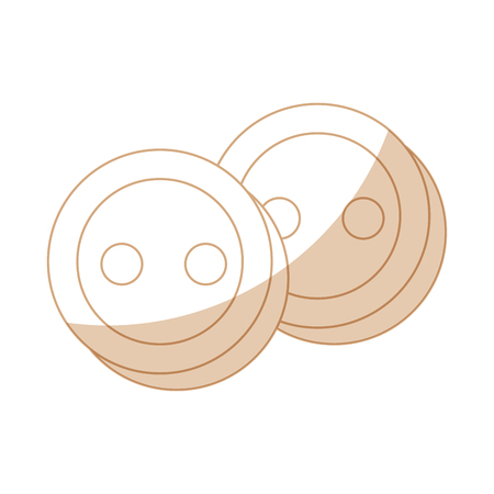 clothes buttons icon over white background vector illustrationのイラスト素材