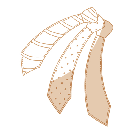 ties accessory icon over white background vector illustrationのイラスト素材