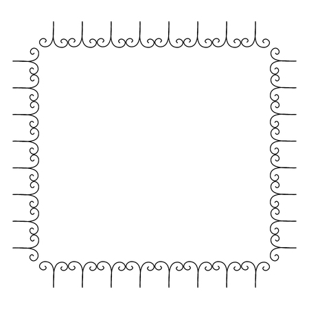 Elegant Victorian with square shape frame vector illustration designのイラスト素材