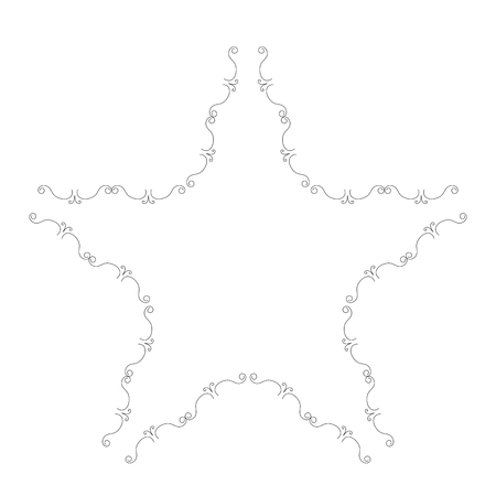 Elegant Victorian with star shape frame vector illustration designのイラスト素材