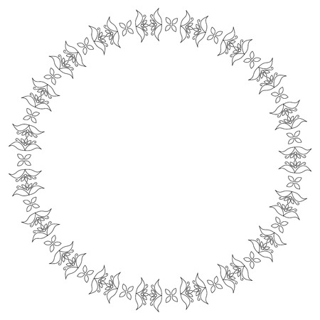 Elegant Victorian with circular shaped frame vector illustration designのイラスト素材