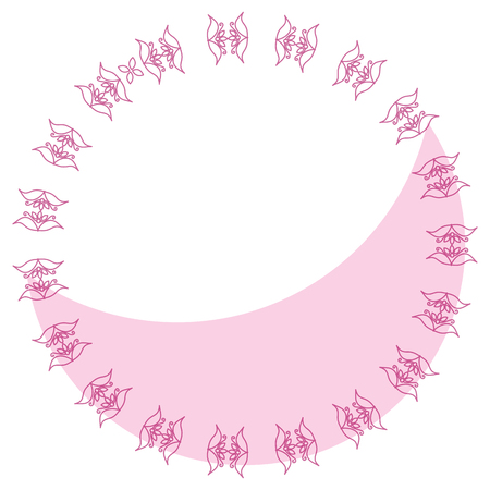 Elegant Victorian with circular shaped frame vector illustration designのイラスト素材