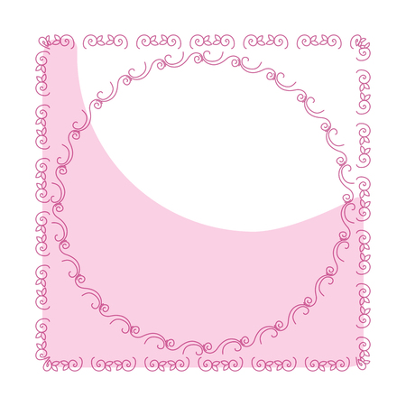 Elegant Victorian with square shape frame vector illustration designのイラスト素材