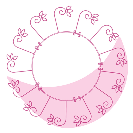 Elegant Victorian with circular shaped frame vector illustration designのイラスト素材