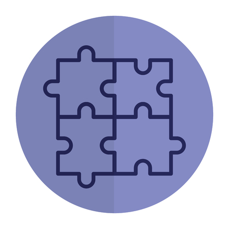 Puzzle tokens flat icon vector illustration design imageのイラスト素材