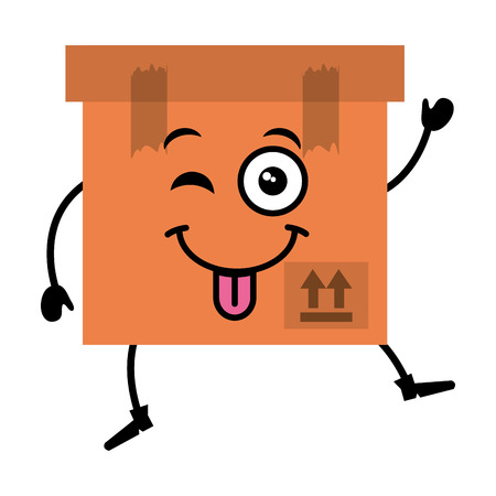 box carton character vector illustration designのイラスト素材