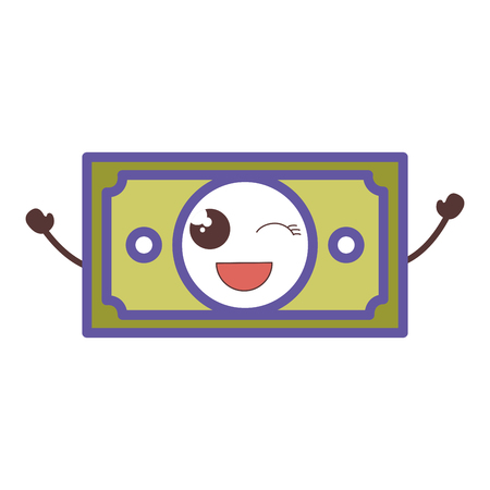 bill dollar character vector illustration designのイラスト素材