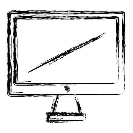 computer display isolated icon vector illustration designのイラスト素材