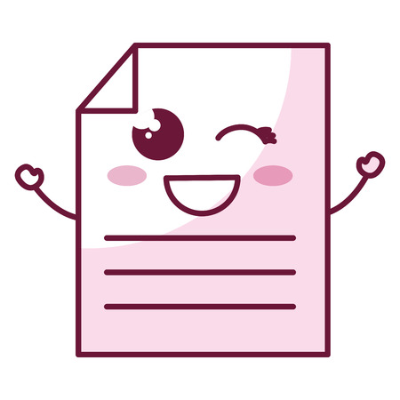 paper document  character vector illustration designのイラスト素材