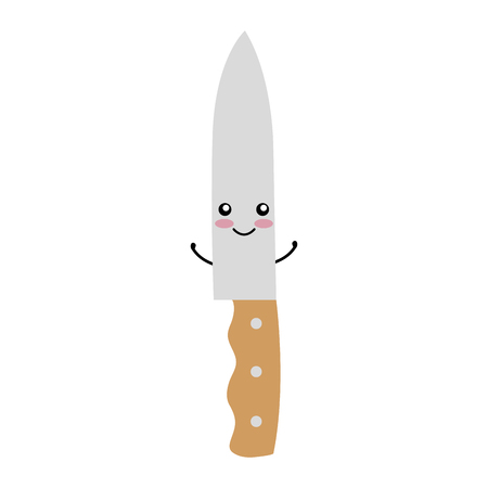 kitchen knife  character vector illustration designのイラスト素材