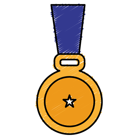 medal award isolated icon vector illustration designのイラスト素材