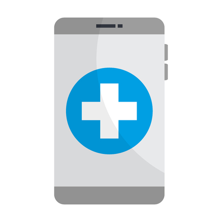 smartphone device with medical app vector illustration designのイラスト素材