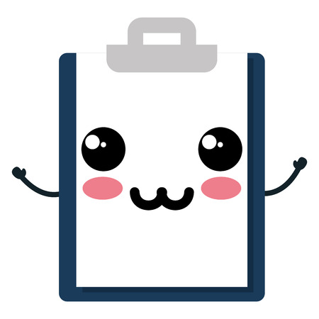 clipboard paper character vector illustration designのイラスト素材