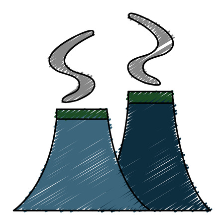 chimney factory isolated icon vector illustration designのイラスト素材