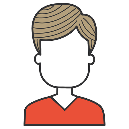 young man model avatar character vector illustration designのイラスト素材