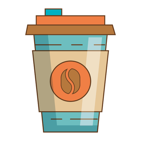 coffee cup plastic isolated icon vector illustration designのイラスト素材