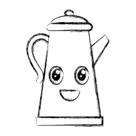kitchen kettle  character vector illustration designのイラスト素材