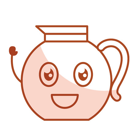 kitchen teapot character vector illustration designのイラスト素材