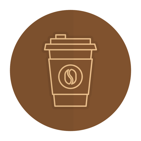 coffee cup plastic isolated icon vector illustration designのイラスト素材