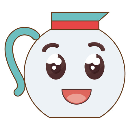 kitchen teapot  character vector illustration designのイラスト素材
