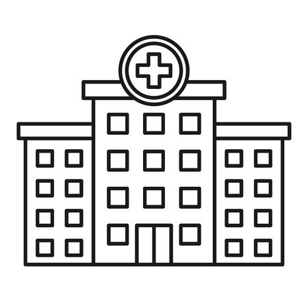 hospital building isolated icon vector illustration designのイラスト素材