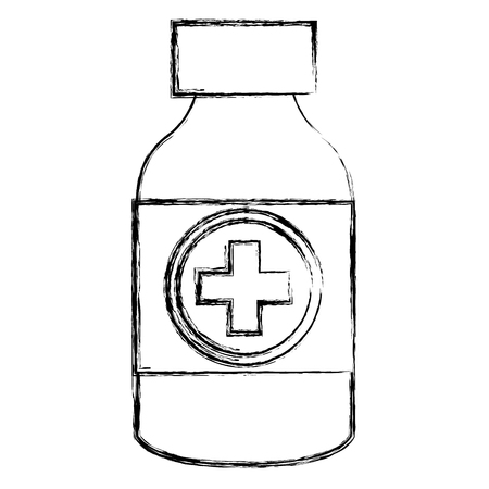 bottle drugs isolated icon vector illustration designのイラスト素材