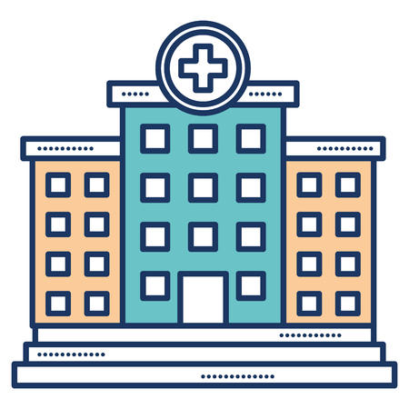 hospital building isolated icon vector illustration designのイラスト素材