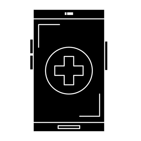 smartphone device with medical app vector illustration designのイラスト素材