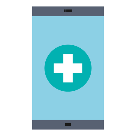 smartphone device with medical app vector illustration designのイラスト素材