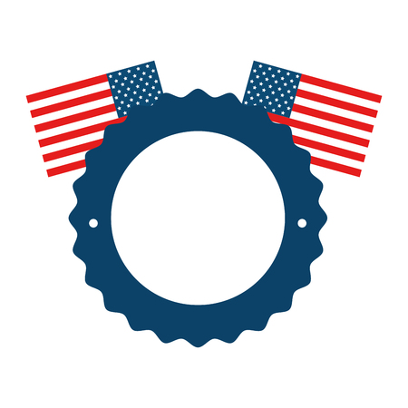 seal stamp with usa country flag icon vector illustration graphic designのイラスト素材