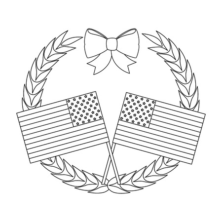 Unites states flag icon vector illustration graphic designのイラスト素材