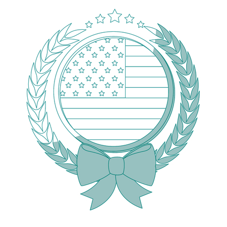 seal stamp with usa country flag icon over white background vector illustrationのイラスト素材
