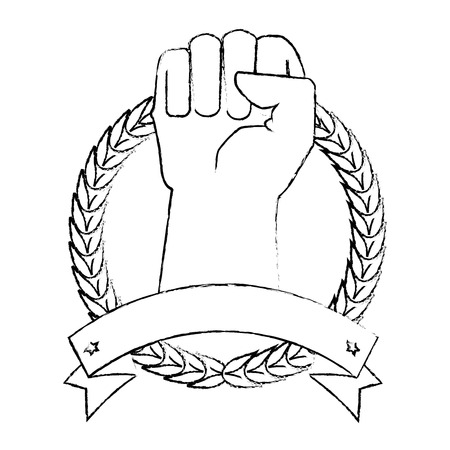 Hand clenched symbol icon vector illustration graphic designのイラスト素材