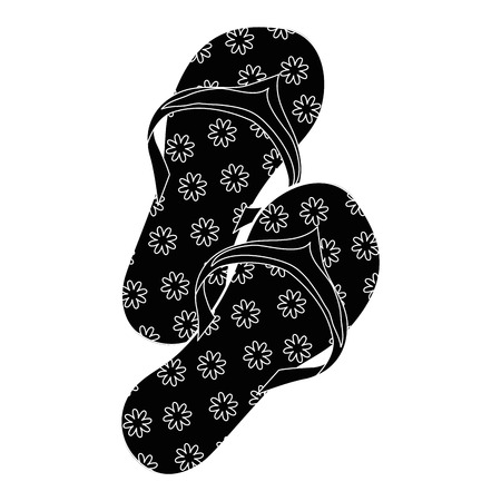 Flip flops sandals icon vector illustration graphic designのイラスト素材