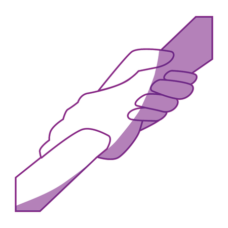 grabbed hands icon over white background vector illustrationのイラスト素材