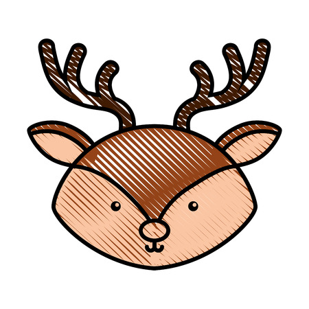 cute and tender reindeer vector illustration designのイラスト素材