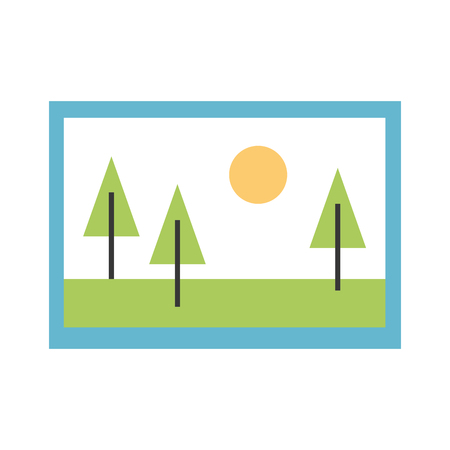 Wonderful picture landscape icon vector illustration design graphicのイラスト素材